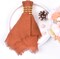 6-Pack Terracotta Handmade Cloth Napkins, Cotton-Linen with Fringe, Rustic Style